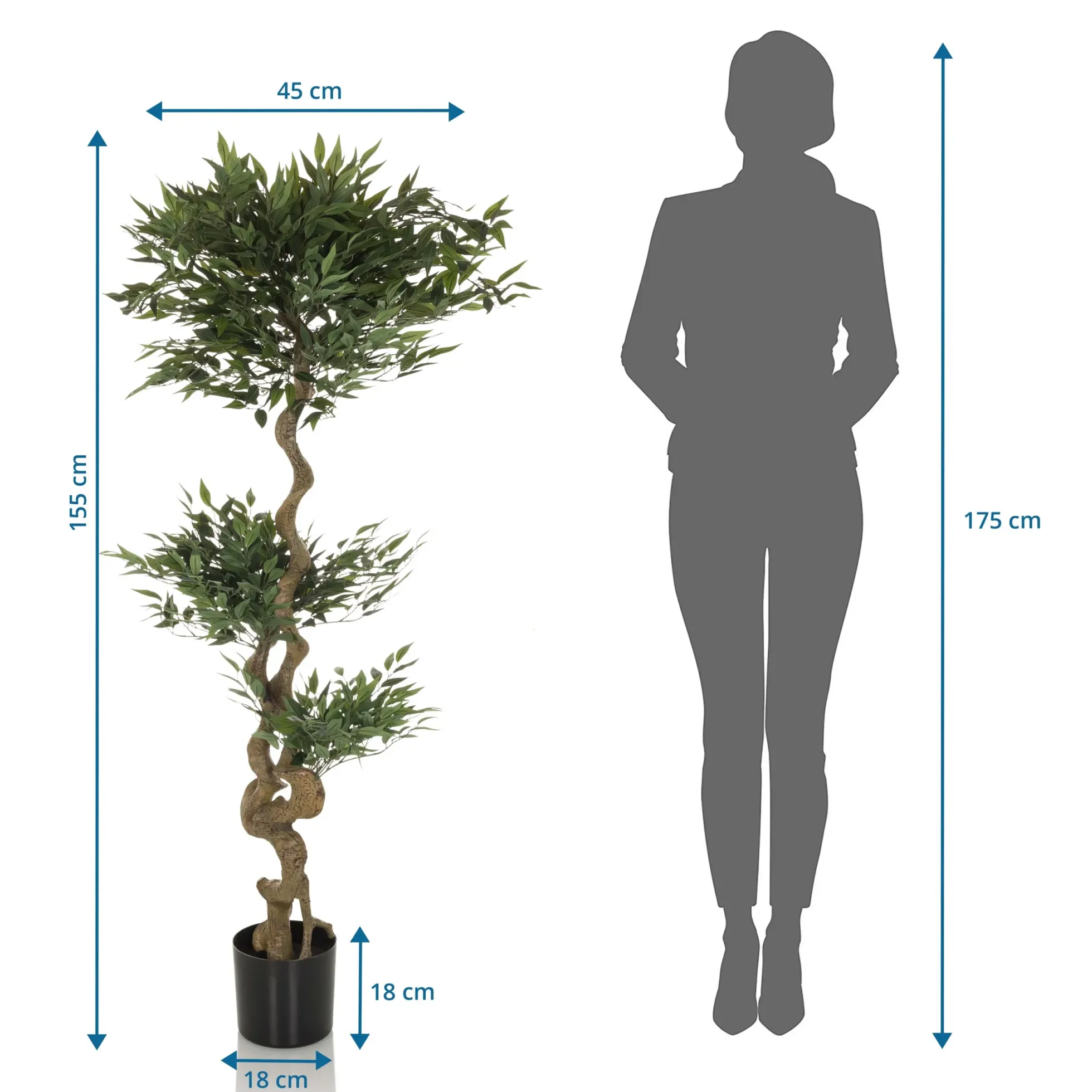 ACACIA - Kunstpflanze Grün