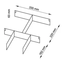 ACTR | Trennstege - Rollcontainer Grau