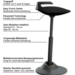 AERIS MUVMAN - Stehhilfe High Schwarz Blau
