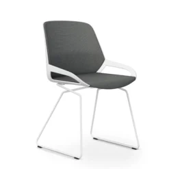 AERIS NUMO COMFORT W | Sitzbezug und Rückenpolster Stoff Cura - Besucherstuhl Konferenzstuhl Grau