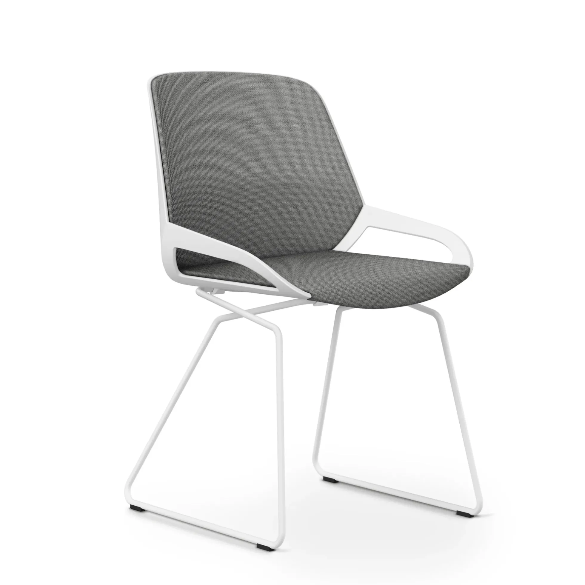 AERIS NUMO COMFORT W | Sitzbezug und Rückenpolster Stoff Cura - Besucherstuhl Konferenzstuhl Hellgrau