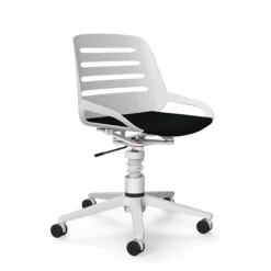 AERIS NUMO TASK W | Sitzbezug Stoff Cura - Bürostuhl Weiß/Schwarz