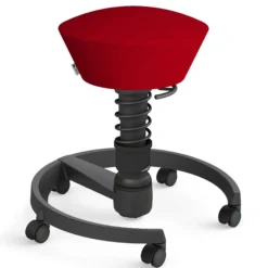 AERIS SWOPPER MIT ROLLEN - Swopper Low Gestell Schwarz Rot