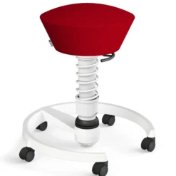 AERIS SWOPPER MIT ROLLEN - Swopper Standard Gestell Weiß Rot