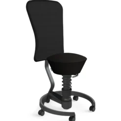AERIS SWOPPER MIT ROLLEN UND LEHNE - Swopper Low Mesh-Gewebe AIR Schwarz