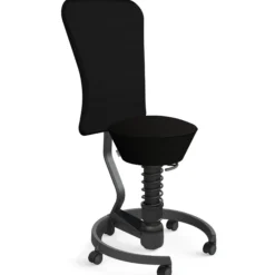AERIS SWOPPER MIT ROLLEN UND LEHNE - Swopper Standard Mesh-Gewebe AIR Schwarz