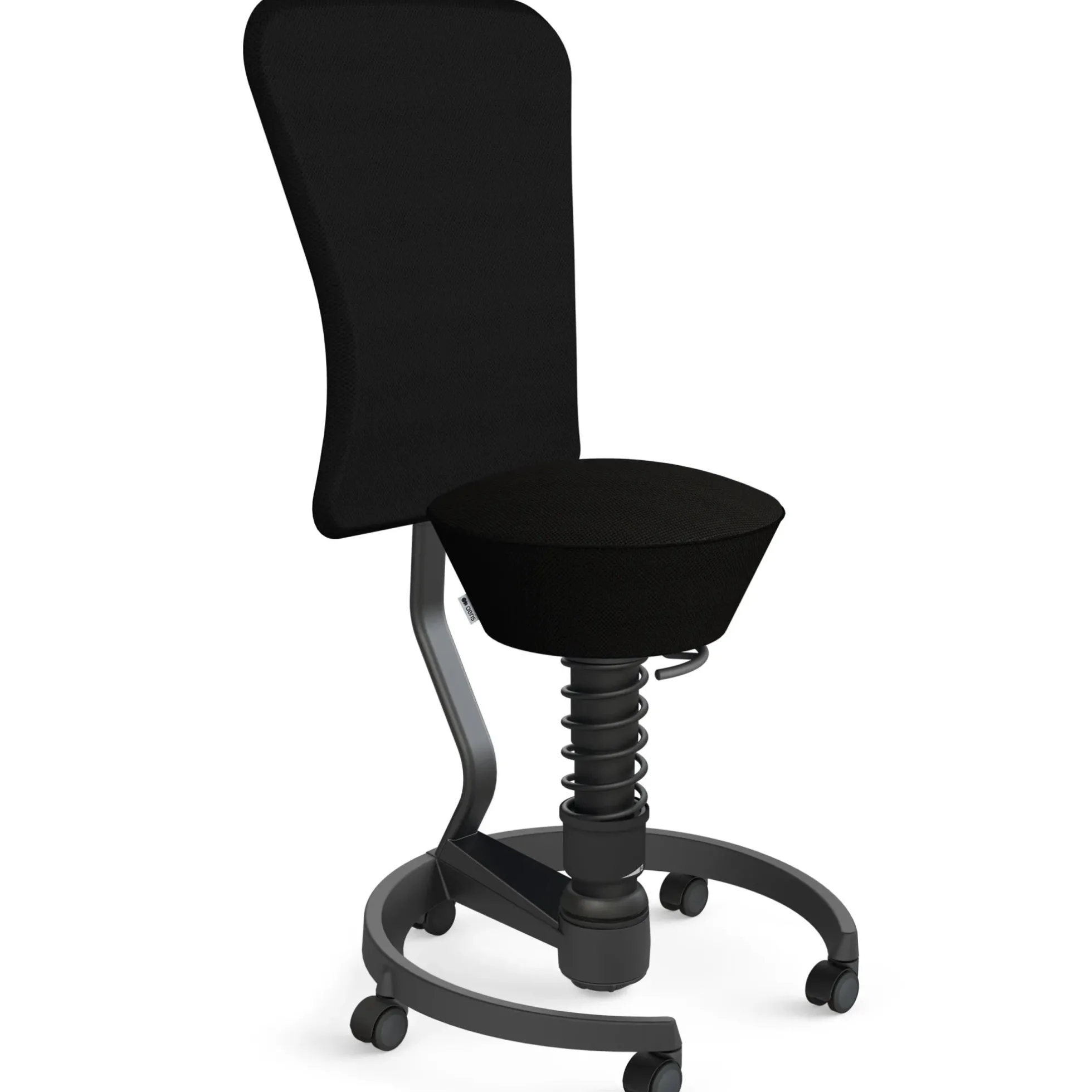 AERIS SWOPPER MIT ROLLEN UND LEHNE - Swopper Standard Mesh-Gewebe AIR Schwarz