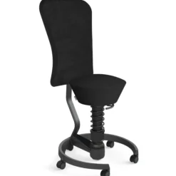 AERIS SWOPPER MIT ROLLEN UND LEHNE - Swopper Standard Mikrofaser Schwarz