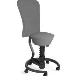 AERIS SWOPPER MIT ROLLEN UND LEHNE - Swopper Standard Mikrofaser Grau