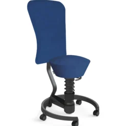 AERIS SWOPPER MIT ROLLEN UND LEHNE - Swopper Low Mikrofaser Blau