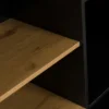 AMIO H - Büroschrank Schwarz/Eiche
