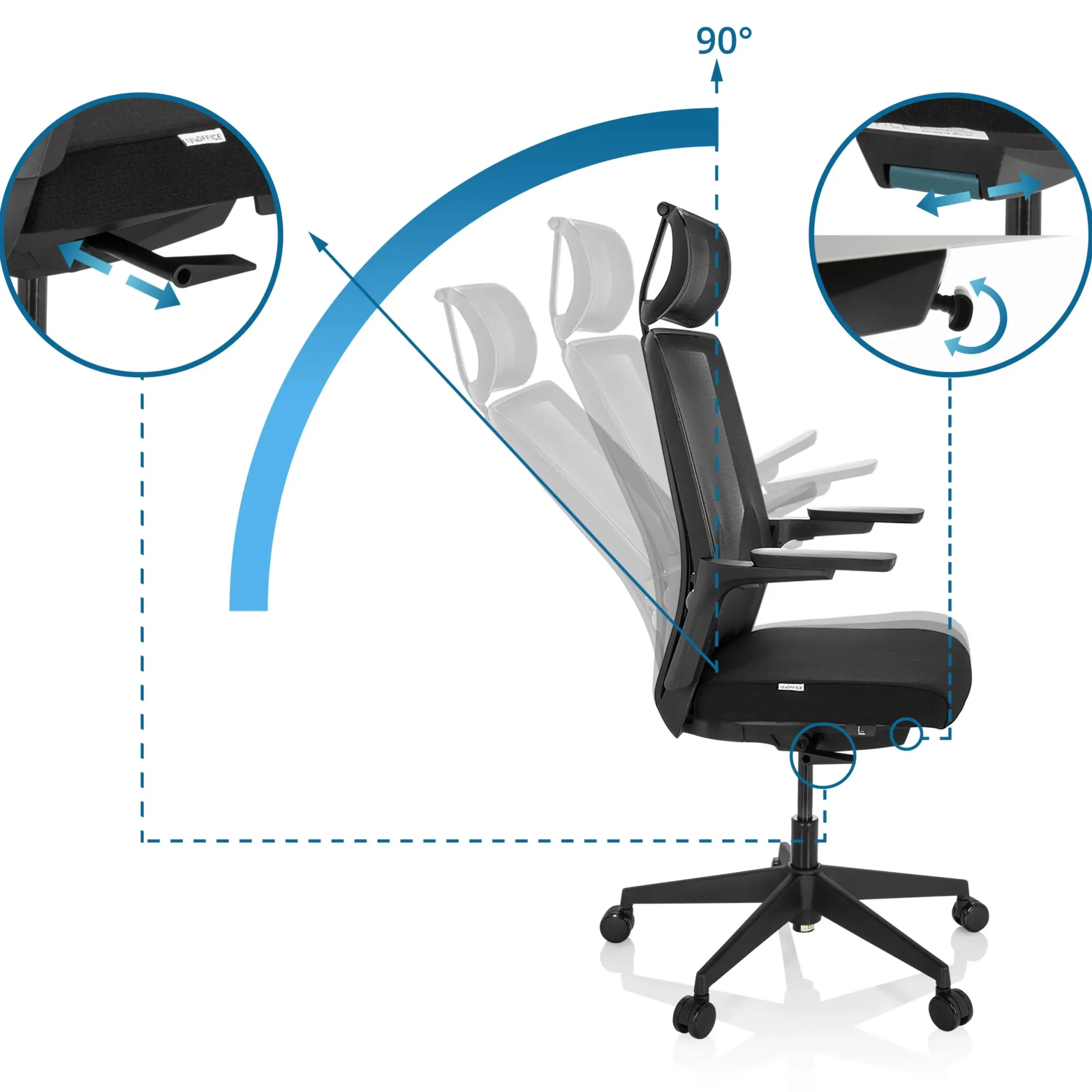 ARCEO B - Profi Bürostuhl Schwarz