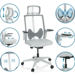 ARCEO W - Profi Bürostuhl Grau
