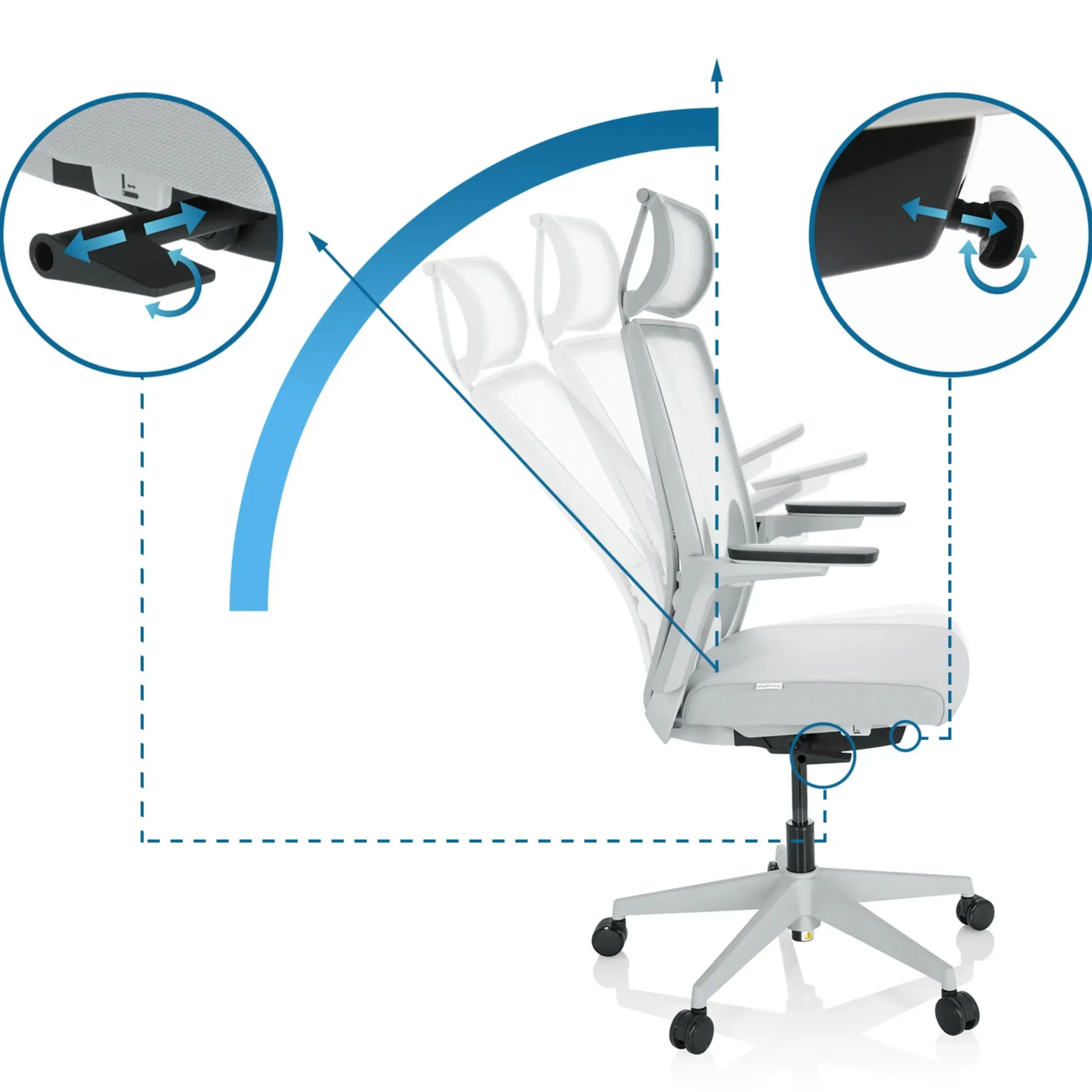 ARCEO W - Profi Bürostuhl Grau