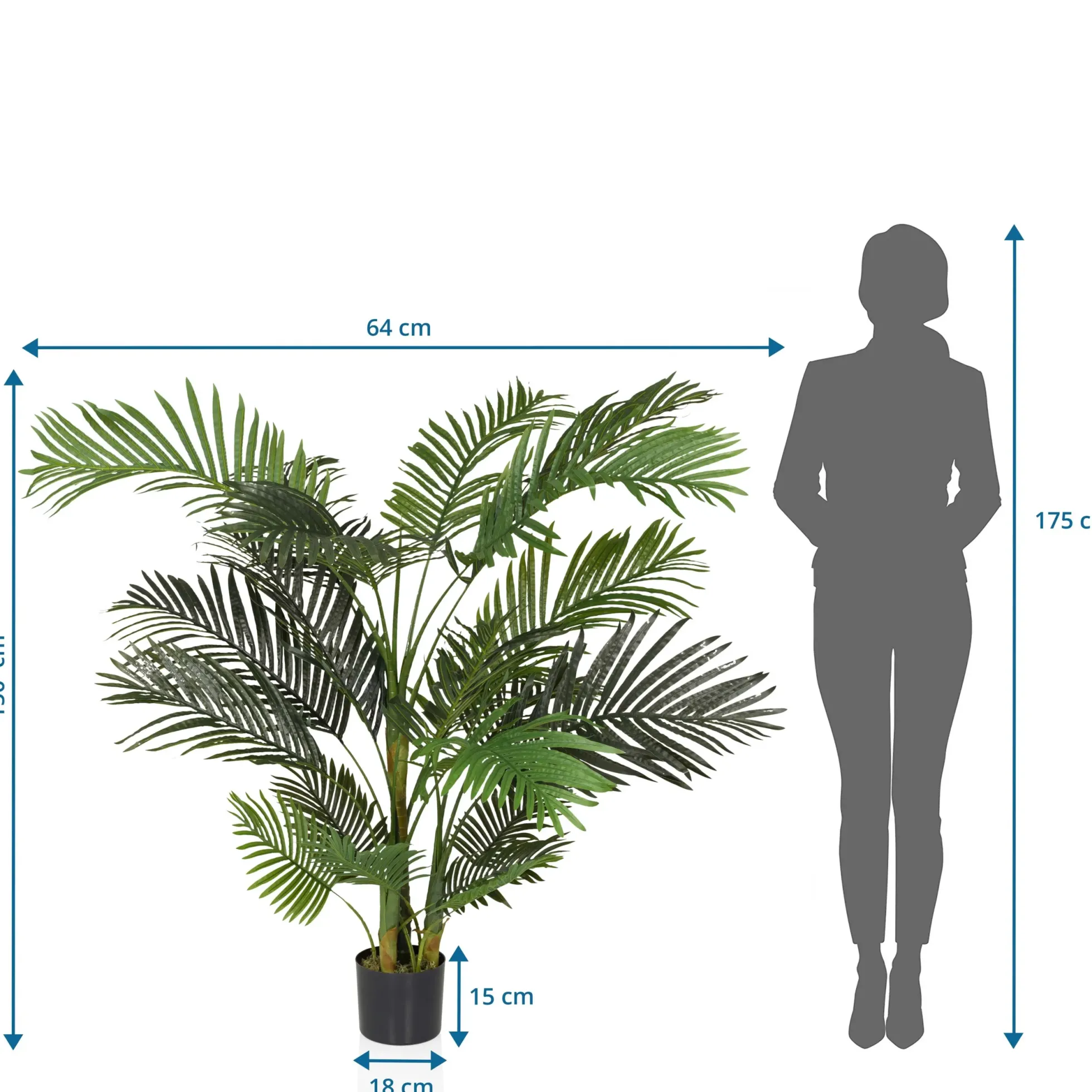 ARECA II - Kunstpflanze Grün