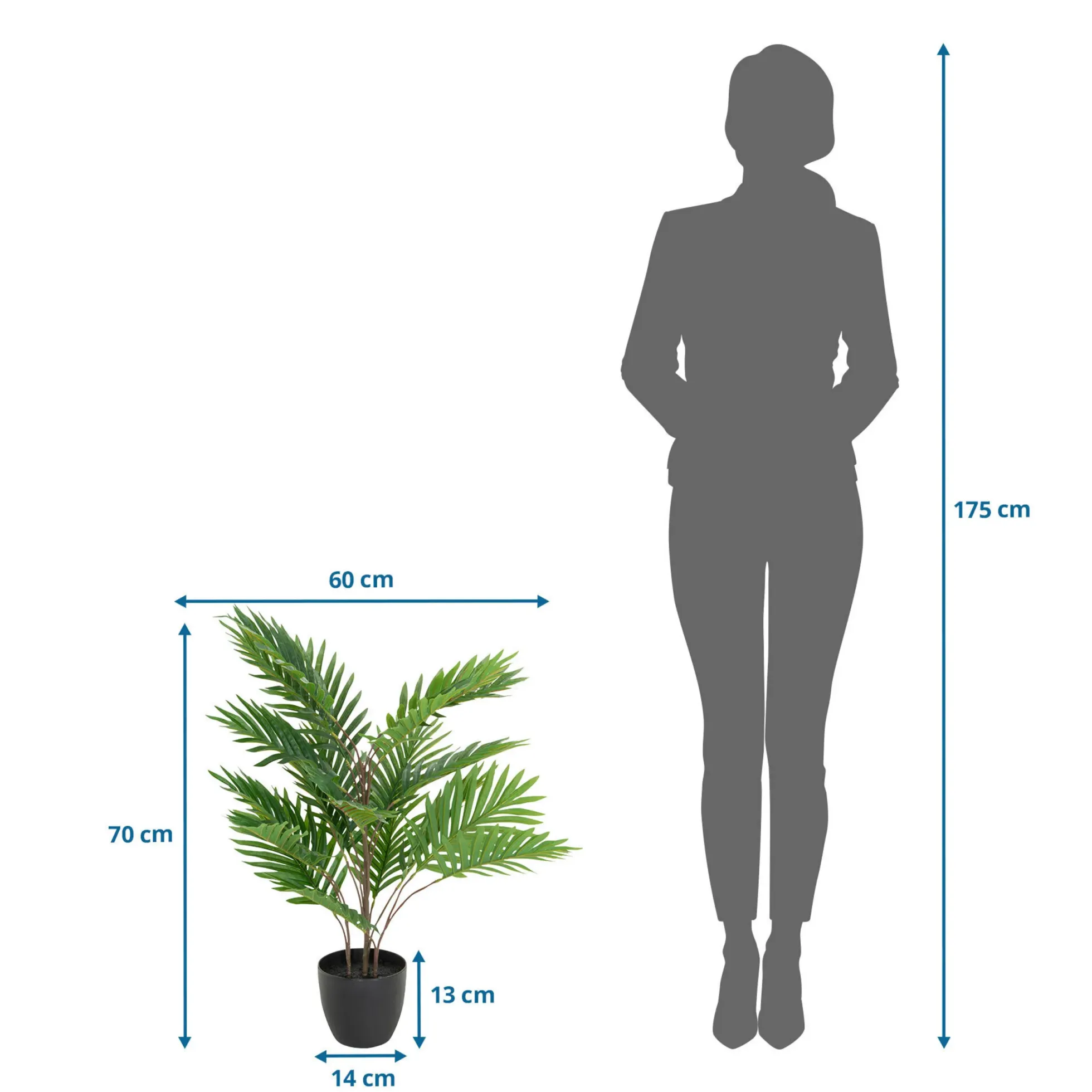 ARECA - Kunstpflanze Grün