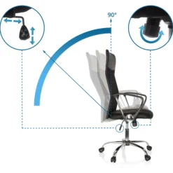 ARIA HIGH - Home Office Chefsessel Schwarz