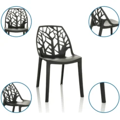 ARTIFO TRI - Outdoor Stuhl Schwarz