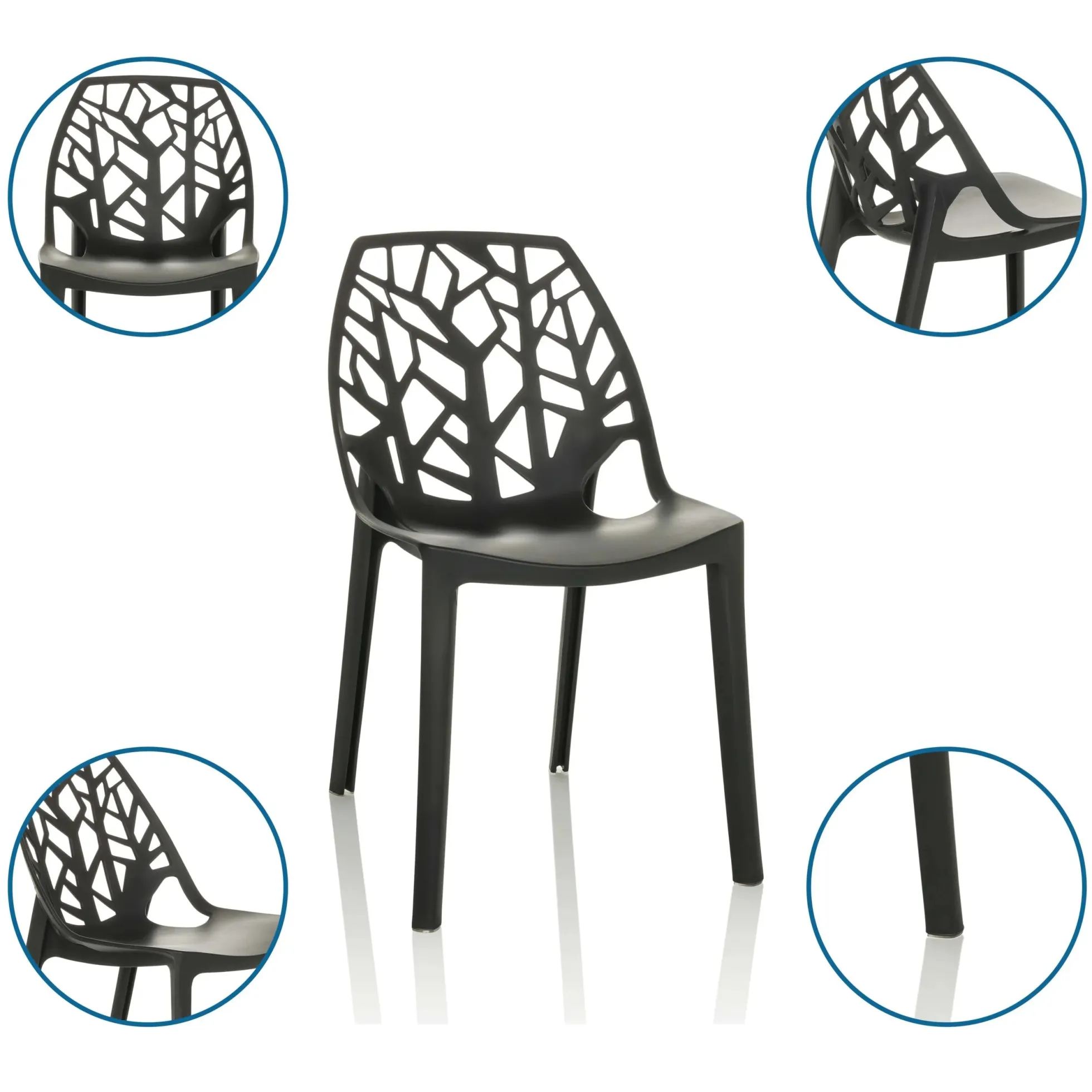 ARTIFO TRI - Outdoor Stuhl Schwarz