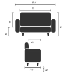 Aruba Retro | 1-Sitzer - Loungesessel Grau