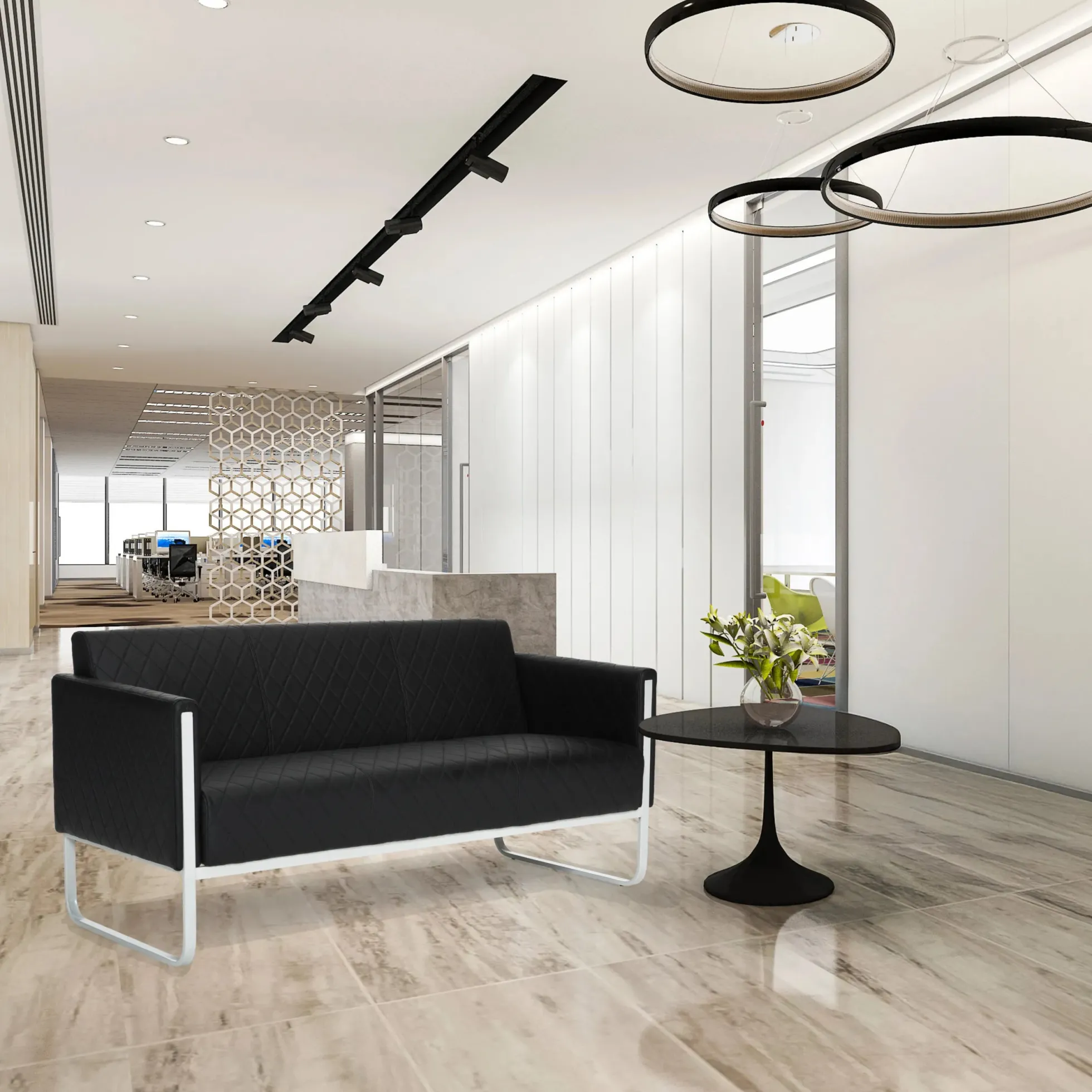 ARUBA STEP | 3-Sitzer - Lounge Sofa Schwarz