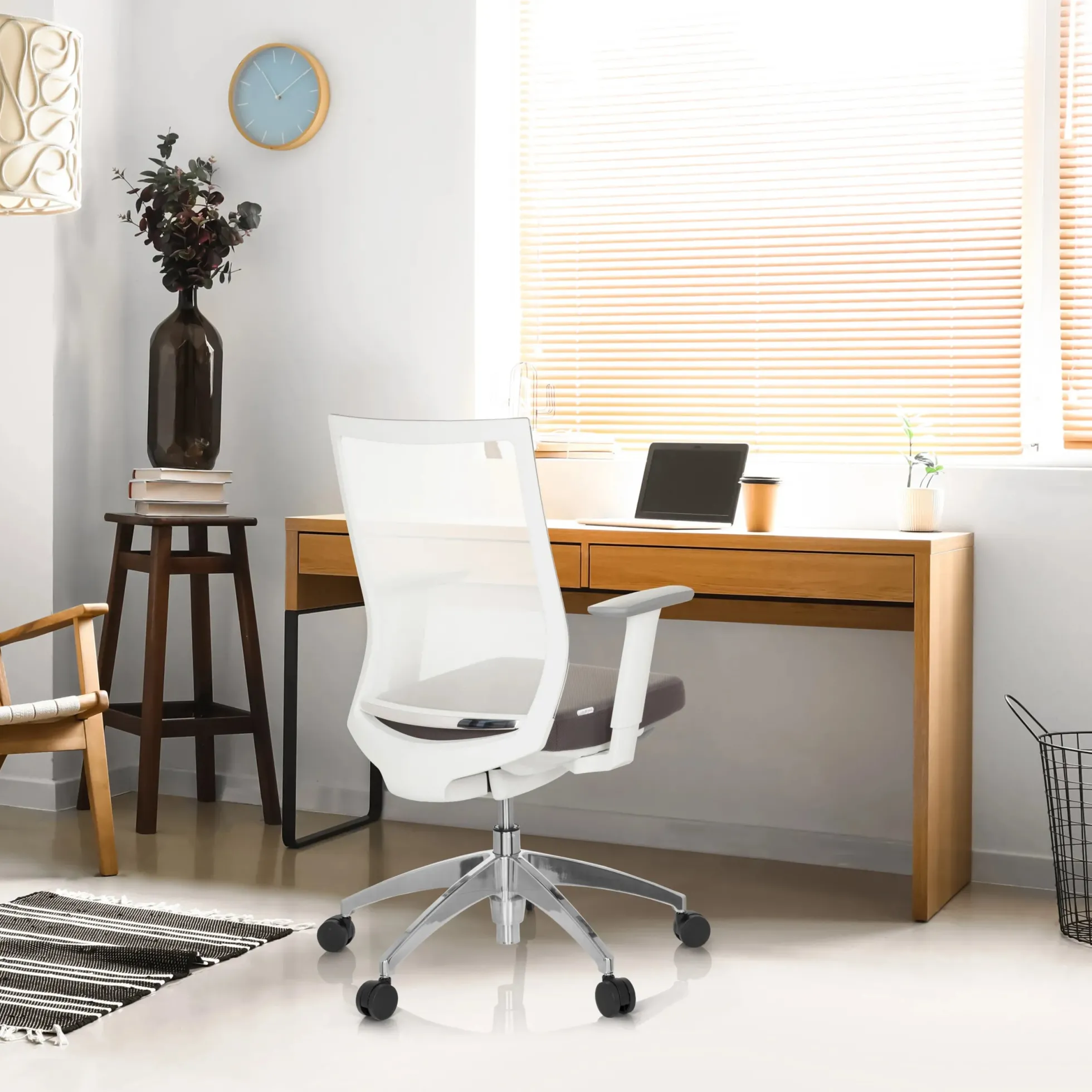 ASPEN WHITE - Profi Bürostuhl Grau/Weiß