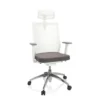 ASPEN WHITE PRO - Profi Bürostuhl Grau/Weiß