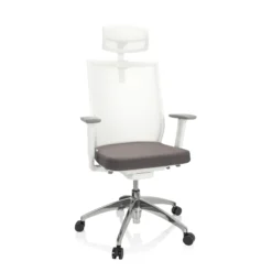 ASPEN WHITE PRO - Profi Bürostuhl Grau/Weiß