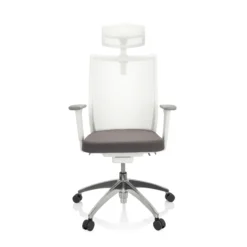 ASPEN WHITE PRO - Profi Bürostuhl Grau/Weiß