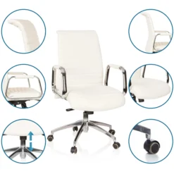 ASPERA 10 - Profi Chefsessel Cremeweiß