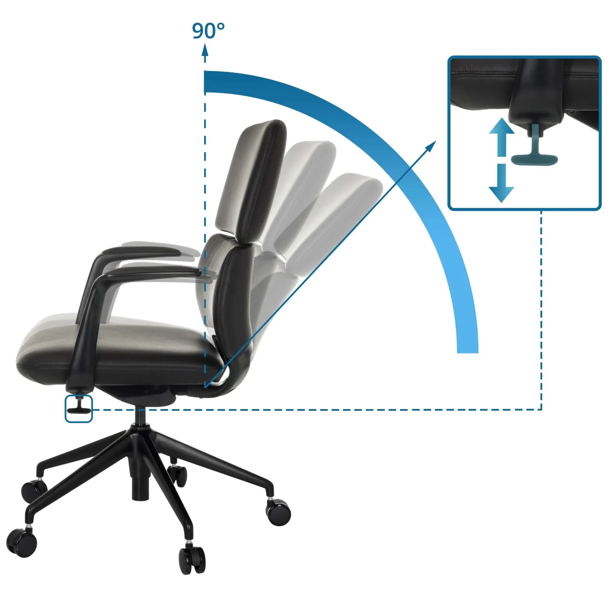 ATMOS DESIGNER - Profi Bürostuhl Schwarz