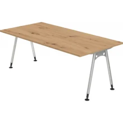 ATOS 2E S | Schreibtisch 200 x 100 höhenverstellbar Asteiche