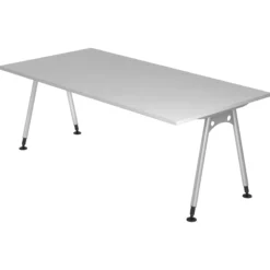ATOS 2E S | Schreibtisch 200 x 100 höhenverstellbar Grau