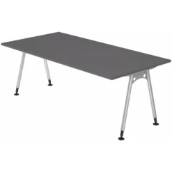 ATOS 2E S | Schreibtisch 200 x 100 höhenverstellbar Graphit