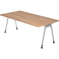 ATOS 2E S | Schreibtisch 200 x 100 höhenverstellbar Nussbaum