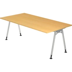 ATOS 2E S | Schreibtisch 200 x 100 höhenverstellbar Buche