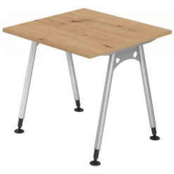 ATOS 8 S | Schreibtisch 80 x 80 höhenverstellbar Asteiche