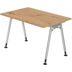 ATOS 12 S | Schreibtisch 120 x 80 höhenverstellbar Asteiche