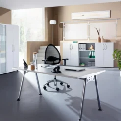 ATOS 12 S | Schreibtisch 120 x 80 höhenverstellbar Grau