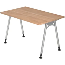 ATOS 12 S | Schreibtisch 120 x 80 höhenverstellbar Nussbaum