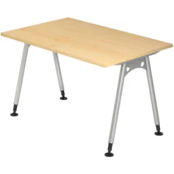 ATOS 12 S | Schreibtisch 120 x 80 höhenverstellbar Ahorn