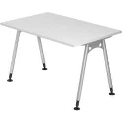 ATOS 12 S | Schreibtisch 120 x 80 höhenverstellbar Weiß