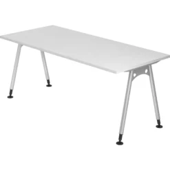 ATOS 19 S | Schreibtisch 180 x 80 höhenverstellbar Weiß