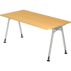 ATOS 16 S | Schreibtisch 160 x 80 höhenverstellbar Buche