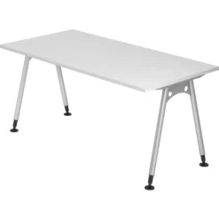 ATOS 16 S | Schreibtisch 160 x 80 höhenverstellbar Weiß