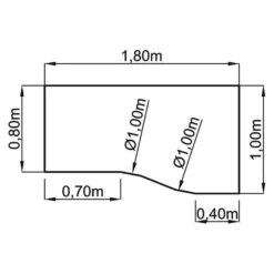 ATOS 18 S | Schreibtisch 180 x 100 höhenverstellbar Graphit