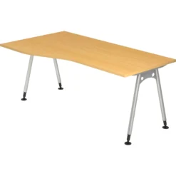 ATOS 18 S | Schreibtisch 180 x 100 höhenverstellbar Buche