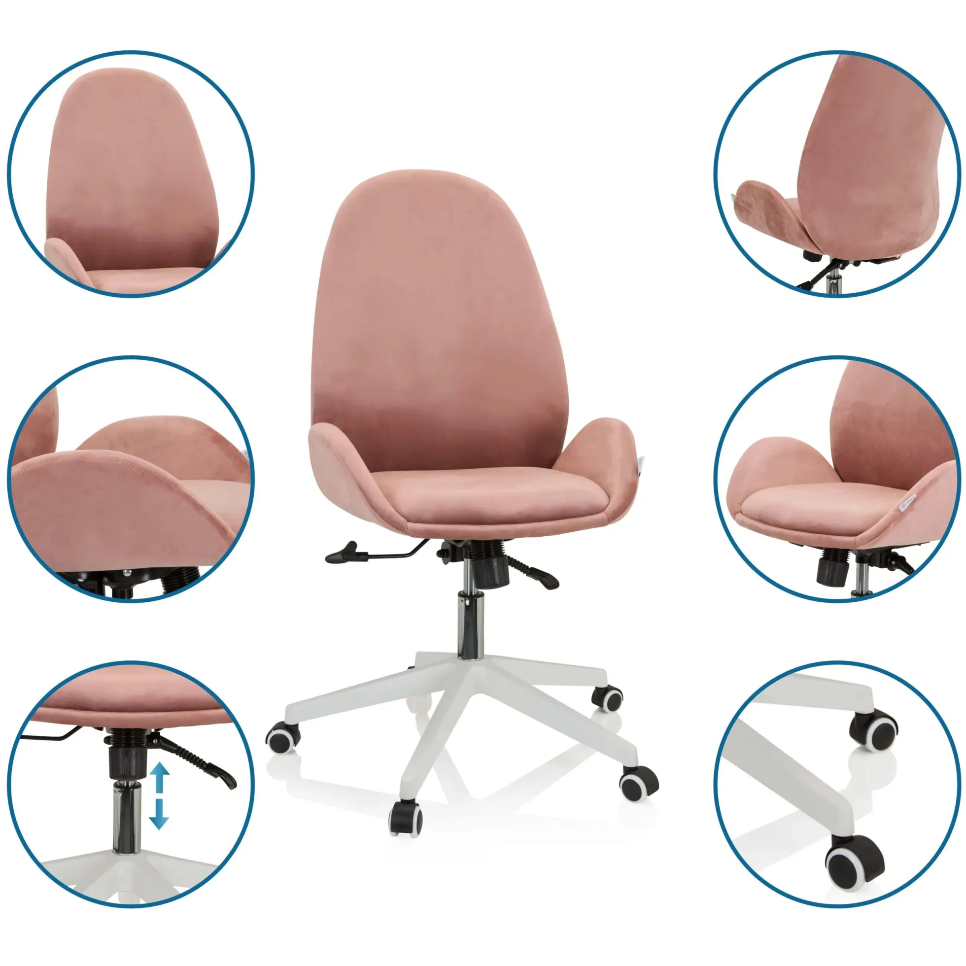AVEA - Home Office Bürostuhl Rosa