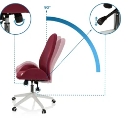 AVEA I - Home Office Bürostuhl Bordeaux