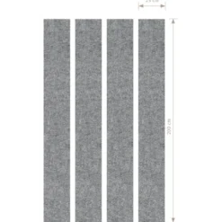 AWP | Akustik-Wandelemente - Zubehör 200 x 25 cm Grau meliert